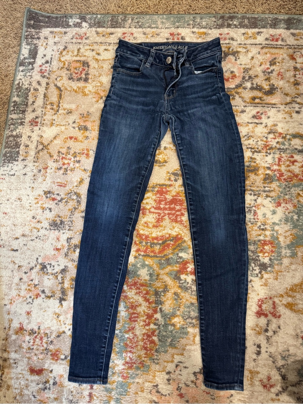 American Eagle Outfitters Dark Wash High-Rise Skinny Jeans